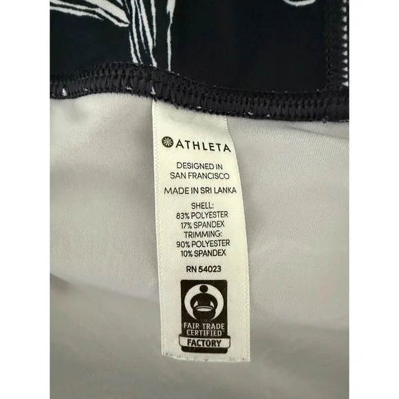 Athleta Skort Women Medium Blue Floral‎ Pockets Activewear Tennis Golf Stretch - Picture 13 of 16